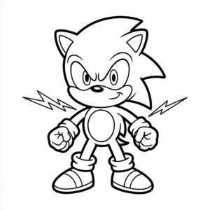 Angry Sonic easy drawing