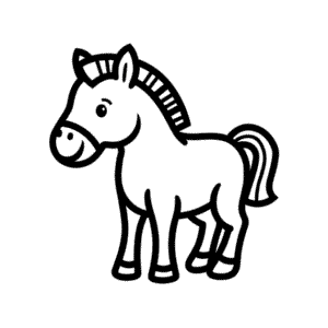 Baby horse easy drawing