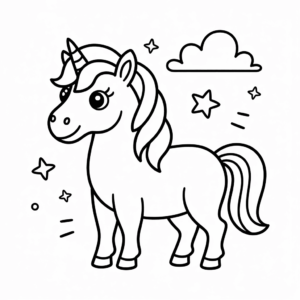 Cartoon Unicorn easy drawing