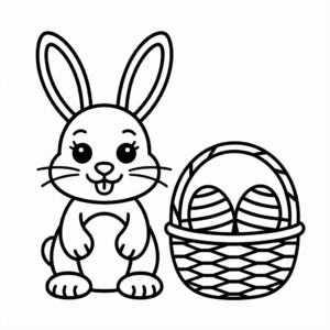 Easter bunny easy drawing