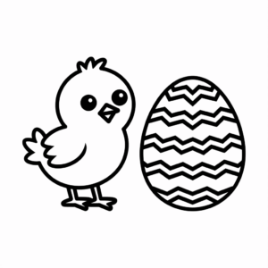 Easter Chick easy drawing