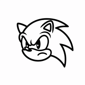 Sonic Face easy drawing