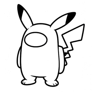 Among Us Pikachu Easy Drawing