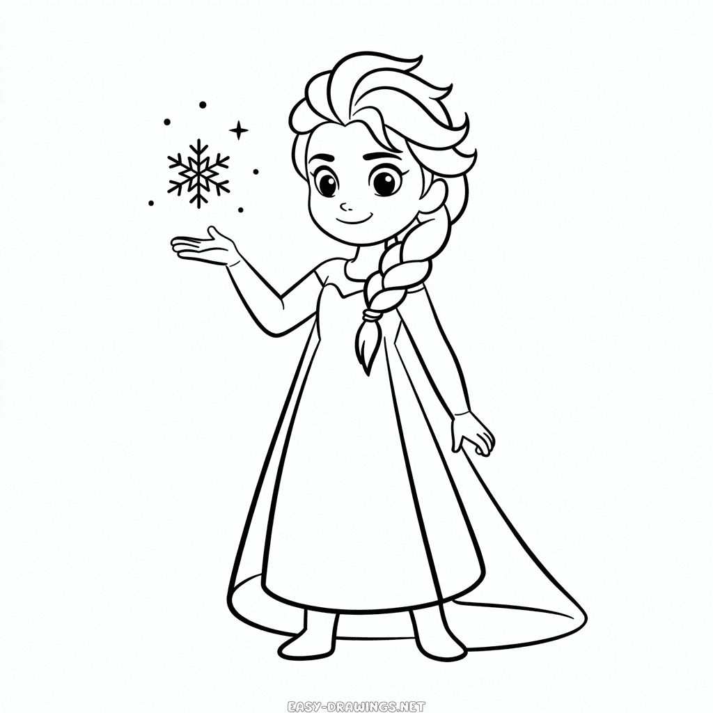 Anime Elsa Easy Drawing