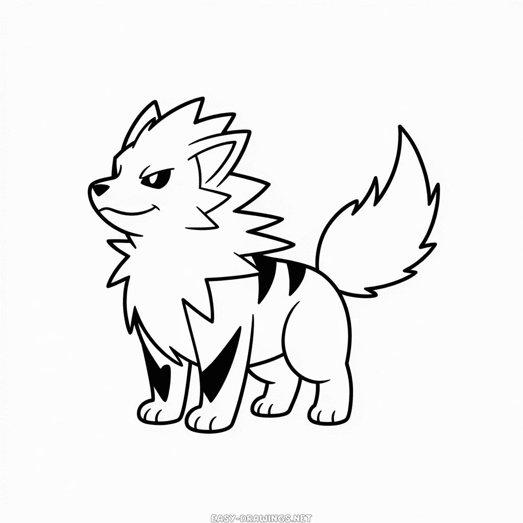 Arcanin Pokémon Easy Drawing