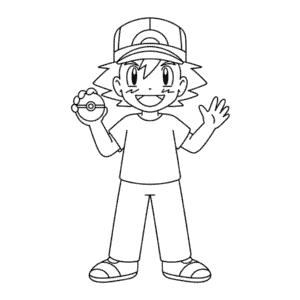 Ash Ketchum Pokémon Easy Drawing