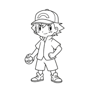 Ash Pokémon Master Easy Drawing