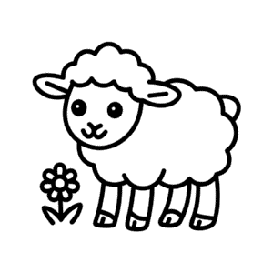 Baby sheep Easy Drawing