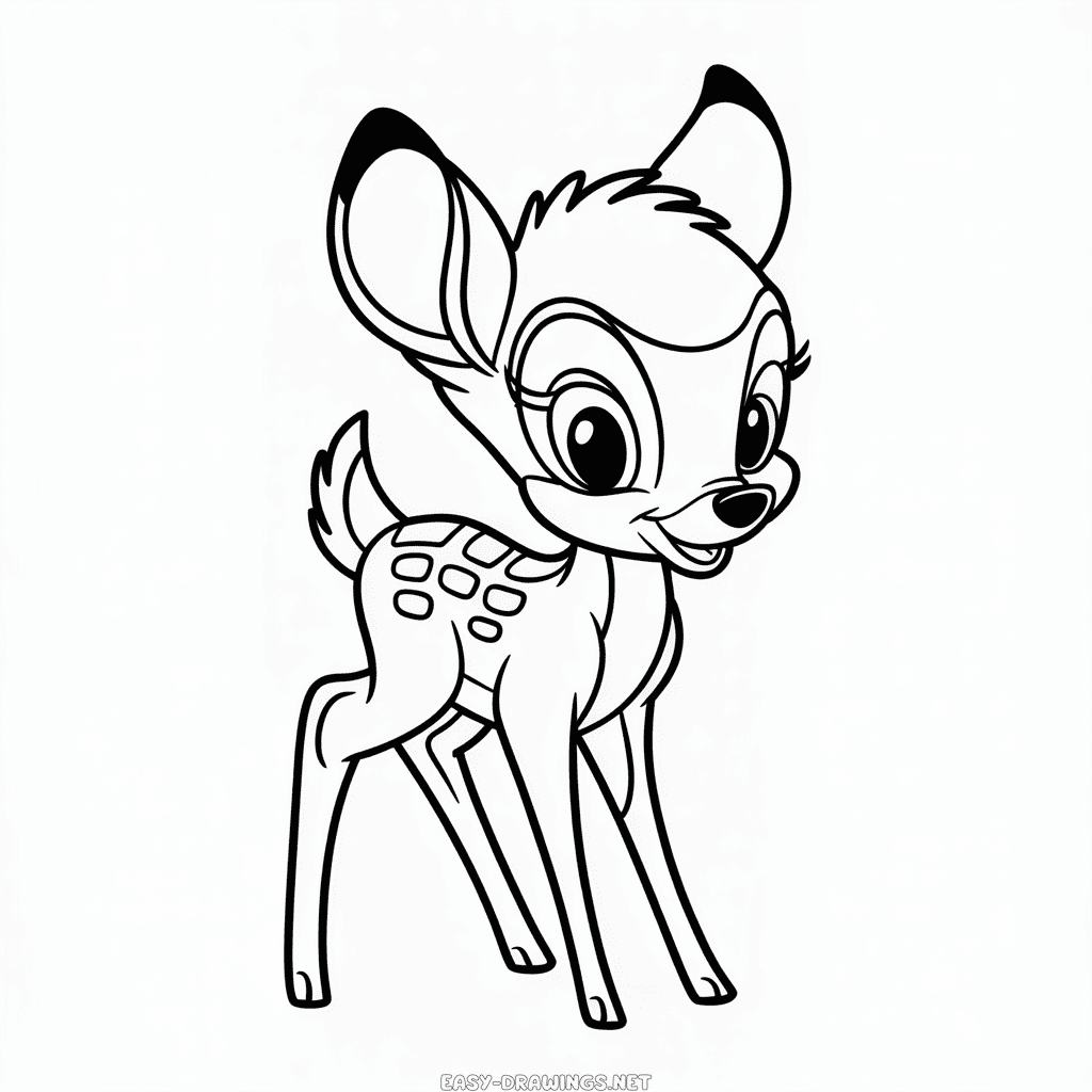 Bambi Disney Easy Drawing
