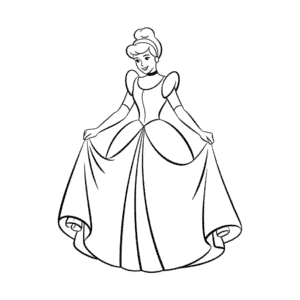 Beautiful Cinderella Easy Drawing