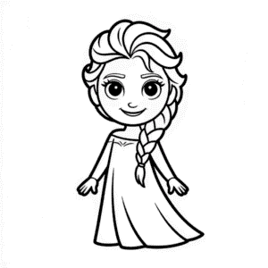 Beautiful Elsa Easy Drawing