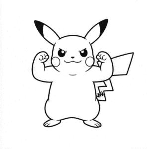 Buff Pikachu Easy Drawing