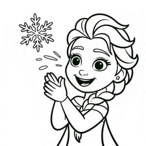 Cartoon Elsa Easy Drawing