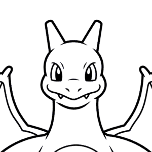 Charizard Head Easy Drawing