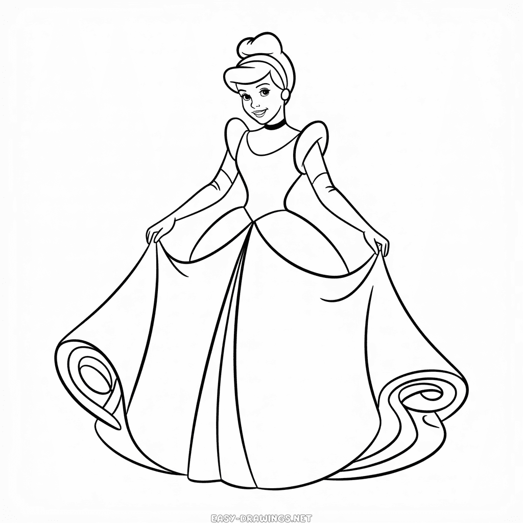 Cinderella Disney Easy Drawing