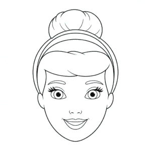 Cinderella Face Easy Drawing