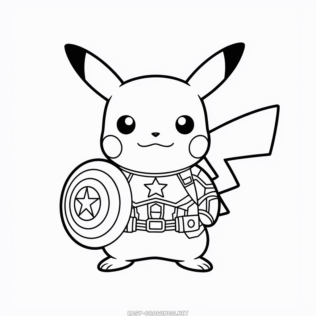 Cosplay Pikachu Easy Drawing