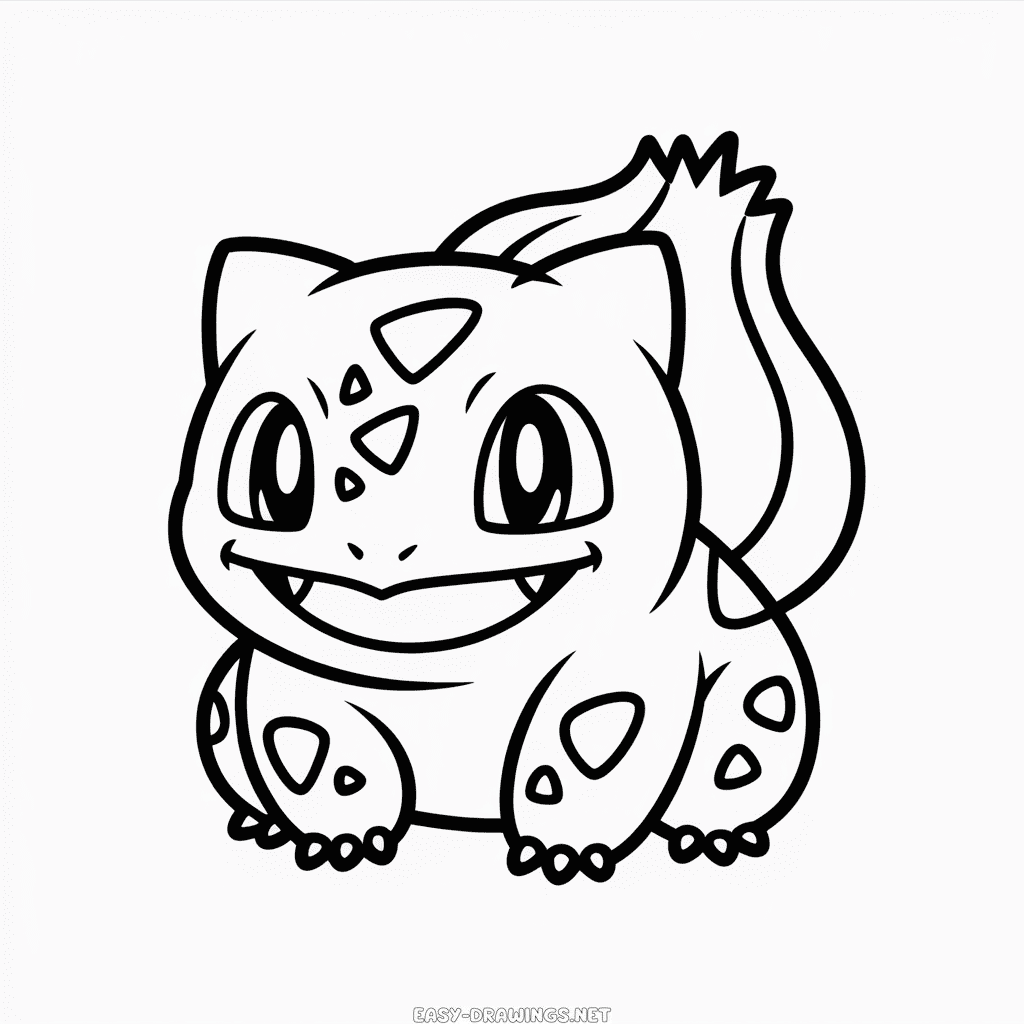Cute Bulbasaur Pokémon Easy Drawing
