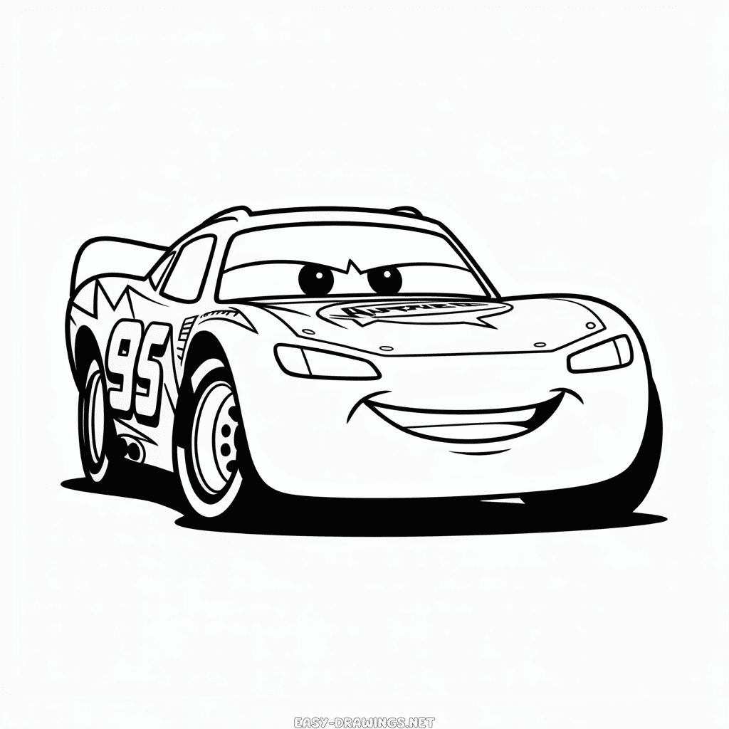 Disney Cars Cartoon Easy Drawing