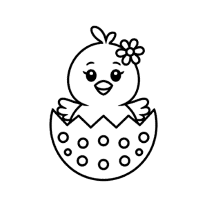 Easter Chick Easy Drawing