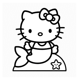 Hello Kitty Mermaid Easy Drawing