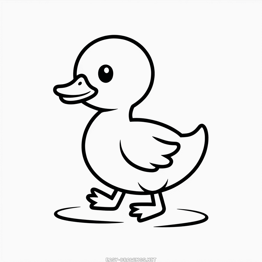 Little duck Easy Drawing