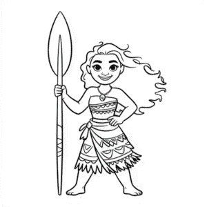 Moana Character Easy Drawing