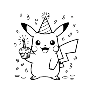 Pikachu Birthday Easy Drawing