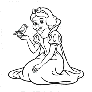 Princess Snow White Easy Drawing