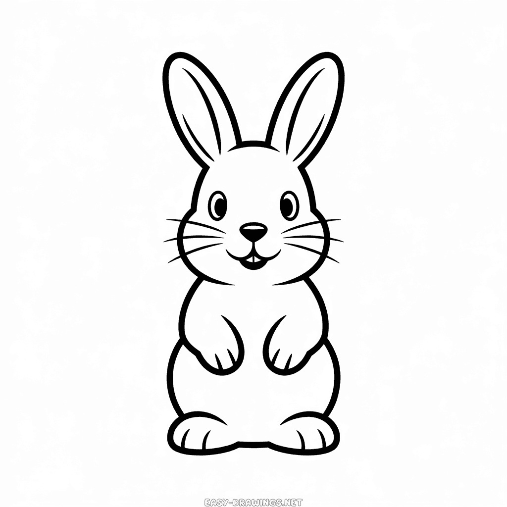 Printable rabbit Easy Drawing