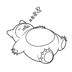 Snorlax Sleeping Easy Drawing