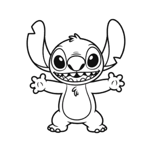 Stitch Cartoon Easy Drawing