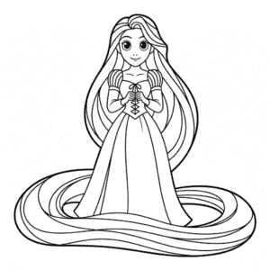 Anime Rapunzel Easy Drawing