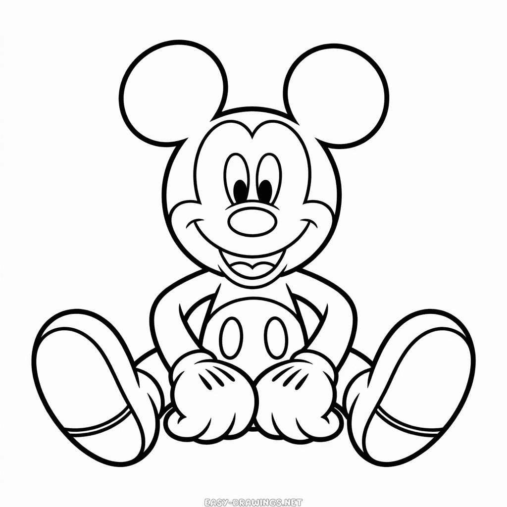 Big Mickey Easy Drawing