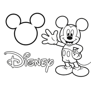 Cute Mickey Disney Cartoon Easy Drawing