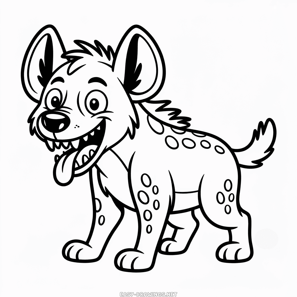 Ed from The Lion King Easy Drawing