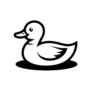 Floating Duck Easy Drawing