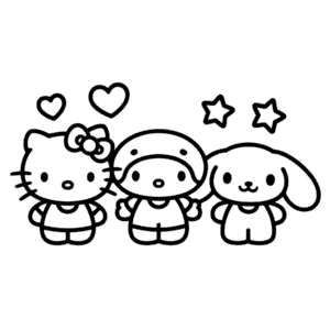 Hello Kitty and Friends Easy Drawing