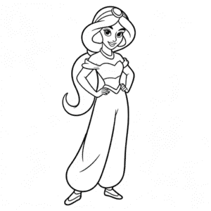 Jasmine Disney Princess Easy Drawing