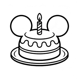 Mickey Cake Easy Drawing
