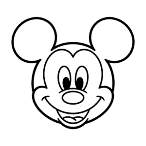 Mickey Mouse Head Easy Drawing