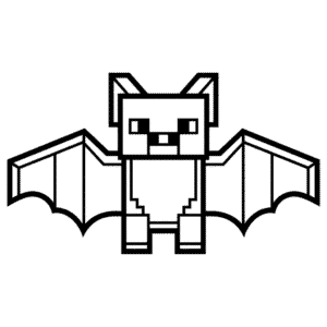 Minecraft Bat Easy Drawing