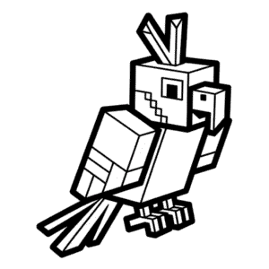 Minecraft Bird Easy Drawing