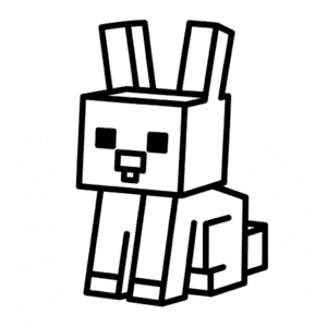 Minecraft Bunny Easy Drawing