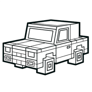 Minecraft Car Easy Drawing