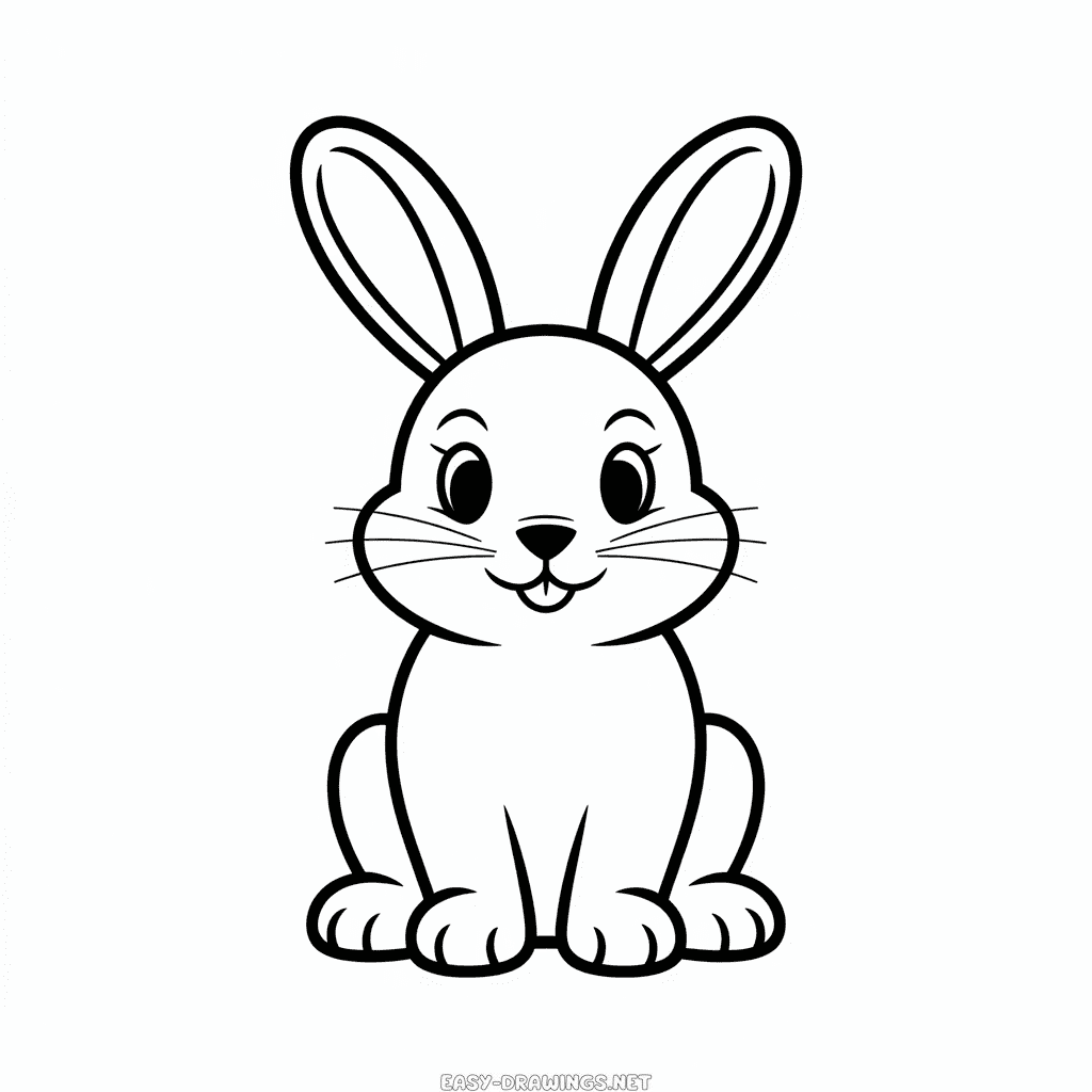 Rabbit for kids Easy Drawing