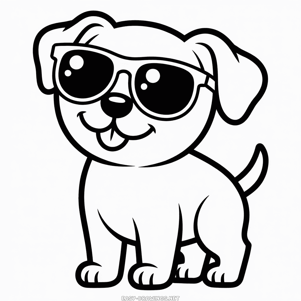 Awesome Dog Easy Drawing