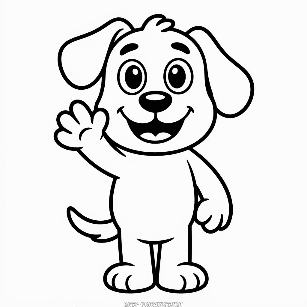 Cartoon Dog Easy Drawing