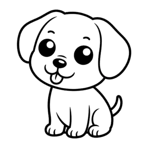 Chibi Dog Easy Drawing