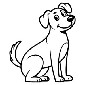 Cool Dog Easy Drawing